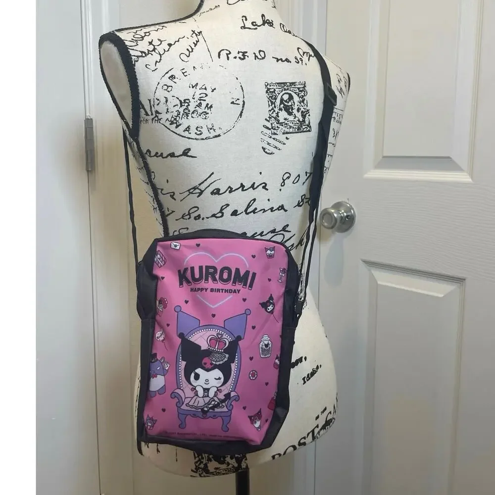 Sanrio Kuromi 3 Pieces  laptop backpack set crossbody bag/pencil bag kawaii Core